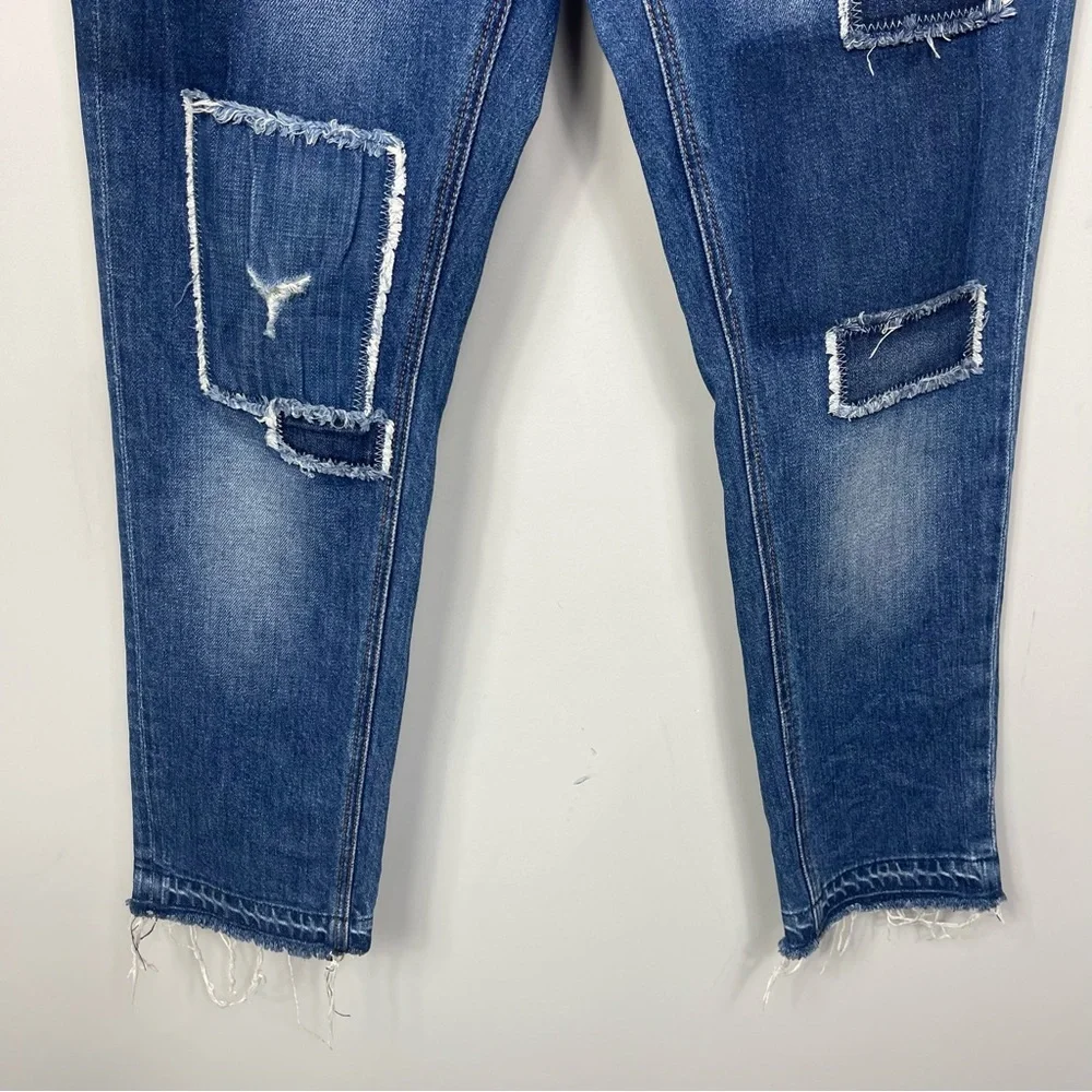 Derek Lam 10 Crosby Mila Mid Rise Girlfriend Patchwork Released Hem Jeans 27 - Picture 8 of 16